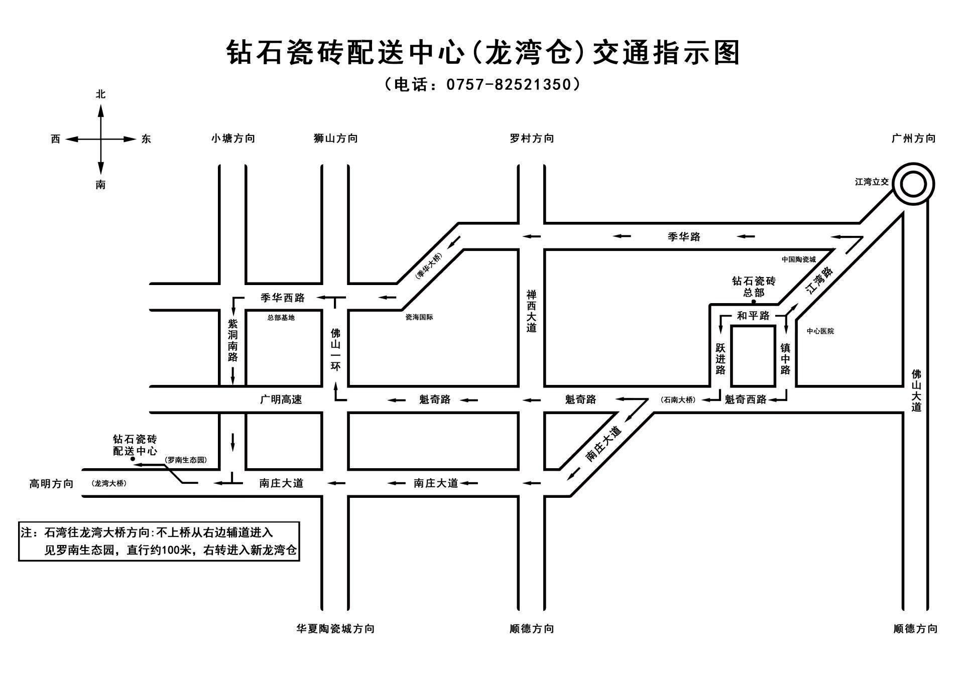 关于开云瓷砖配货中心新址的通知